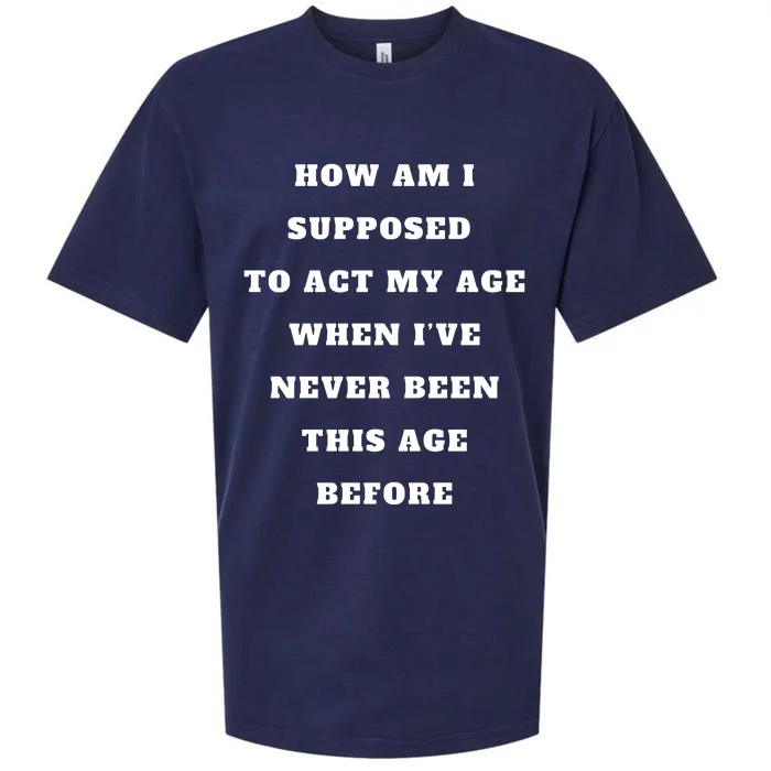 How Am I Supposed To Act My Age Never Been This Age Before Sueded Cloud Jersey T-Shirt