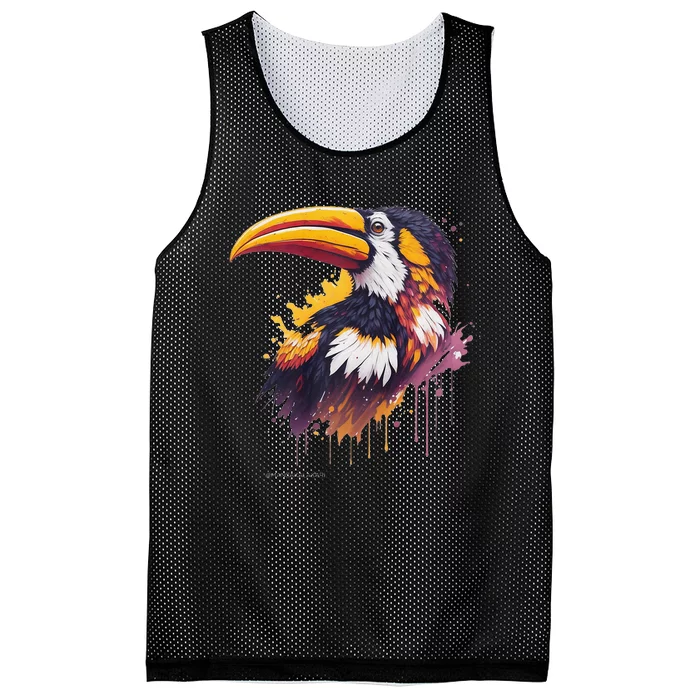 Hornbill artistic impression Mesh Reversible Basketball Jersey Tank