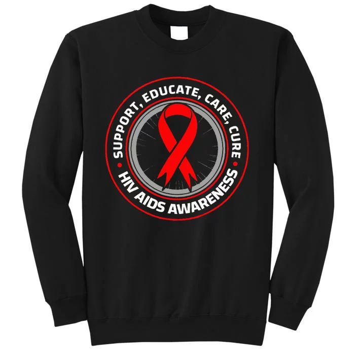 HIV AIDS Immune Deficiency Disease Red Ribbon Patient Tall Sweatshirt