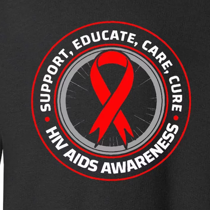 HIV AIDS Immune Deficiency Disease Red Ribbon Patient Toddler Sweatshirt