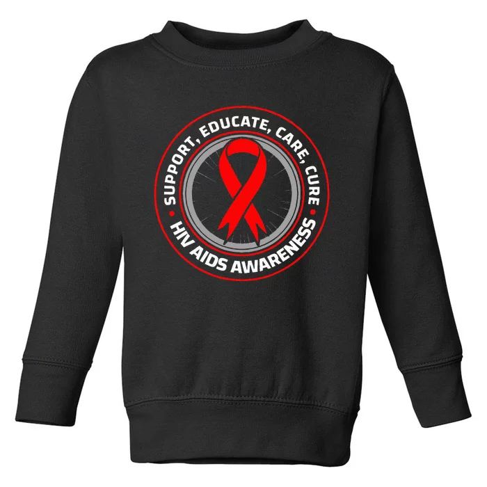 HIV AIDS Immune Deficiency Disease Red Ribbon Patient Toddler Sweatshirt