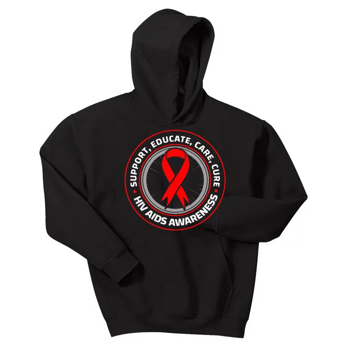 HIV AIDS Immune Deficiency Disease Red Ribbon Patient Kids Hoodie