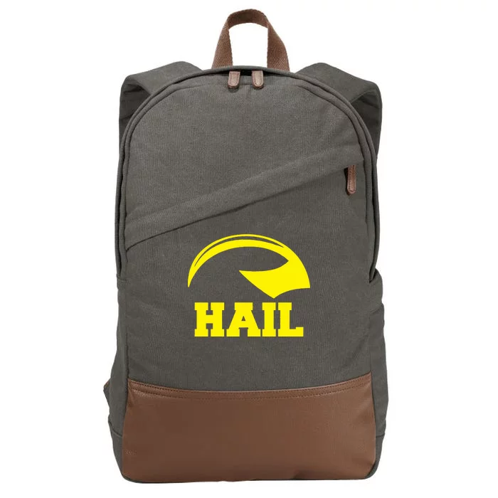 Hail Michigan Helmet Football Victors Cotton Canvas Backpack