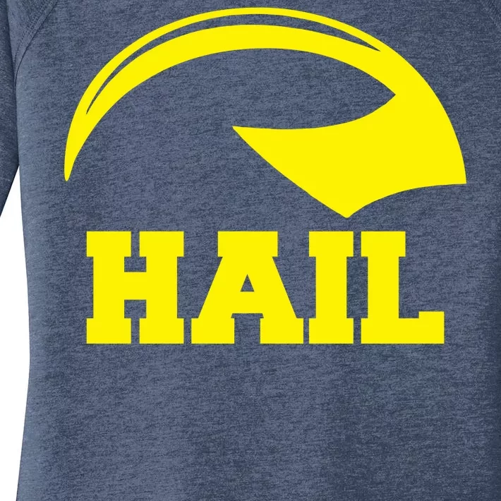 Hail Michigan Helmet Football Victors Women's Perfect Tri Tunic Long Sleeve Shirt