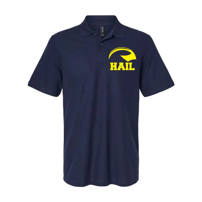 Hail Michigan Helmet Football Victors Softstyle Adult Sport Polo