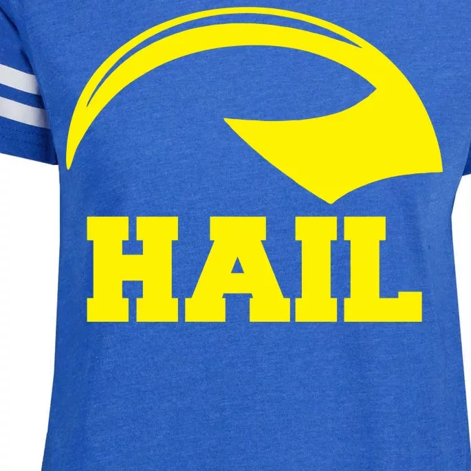 Hail Michigan Helmet Football Victors Enza Ladies Jersey Football T-Shirt