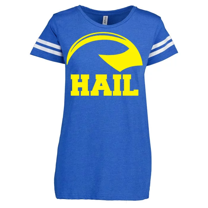 Hail Michigan Helmet Football Victors Enza Ladies Jersey Football T-Shirt