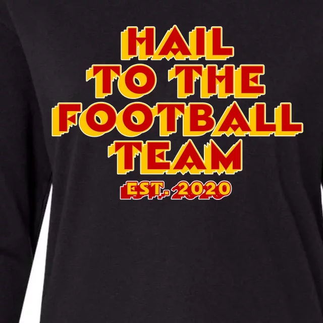 Hail To The Football Team 2020 Washington Fan Womens Cotton Relaxed Long Sleeve T-Shirt