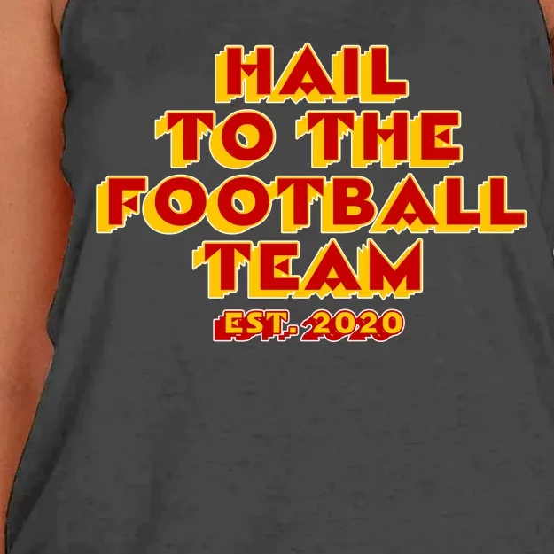 Hail To The Football Team 2020 Washington Fan Women's Knotted Racerback Tank