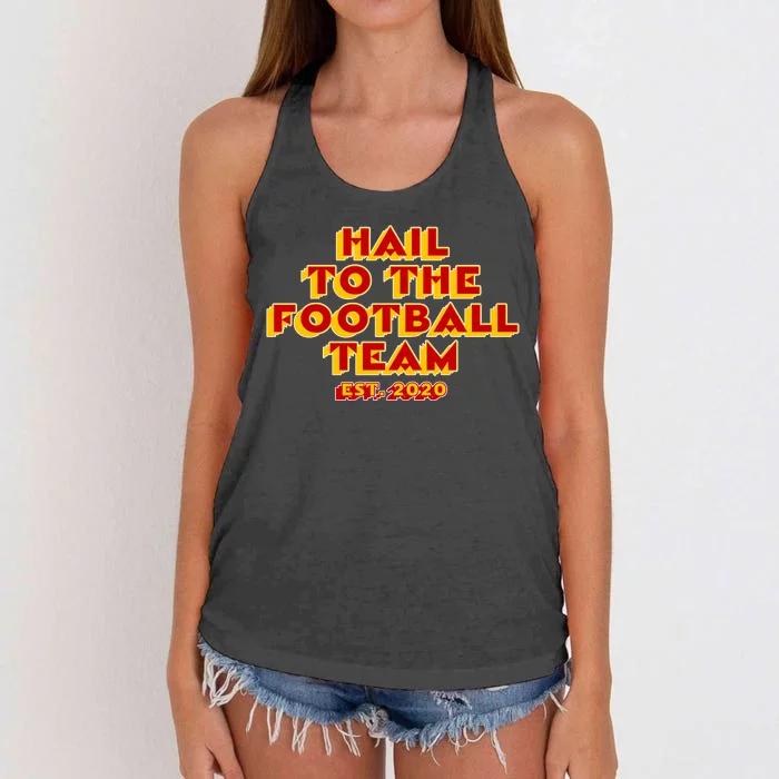 Hail To The Football Team 2020 Washington Fan Women's Knotted Racerback Tank