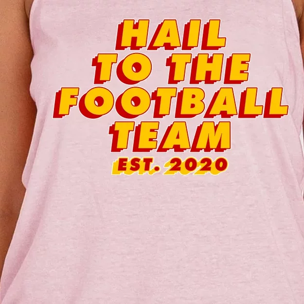 Hail To The Football Team EST 2020 Washington Football Women's Knotted Racerback Tank