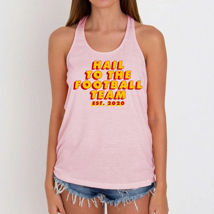 Hail To The Football Team EST 2020 Washington Football Women's Knotted Racerback Tank