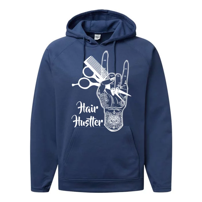 Hair Hustler Beauty Salon Performance Fleece Hoodie