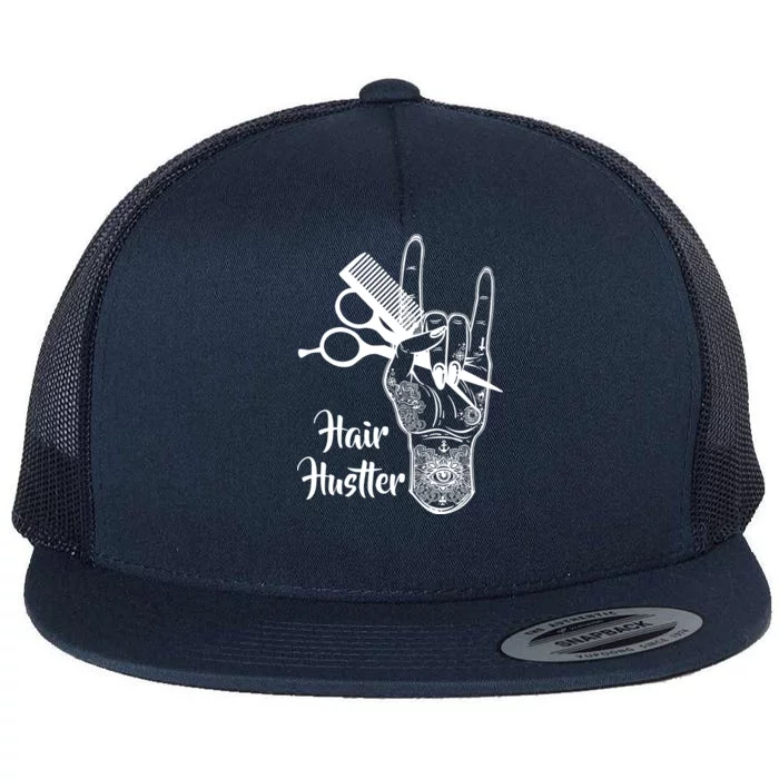 Hair Hustler Beauty Salon Flat Bill Trucker Hat