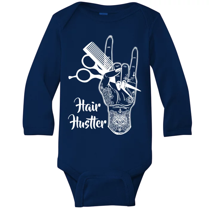 Hair Hustler Beauty Salon Baby Long Sleeve Bodysuit