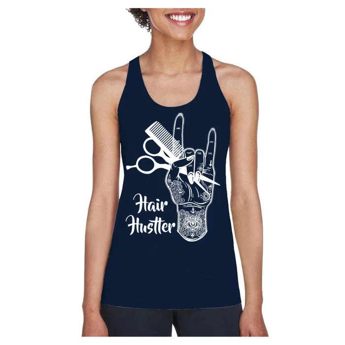 Hair Hustler Beauty Salon Women's Racerback Tank