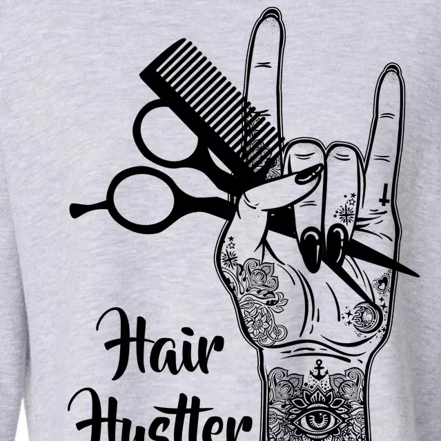 Hair Hustler Beauty Salon Cropped Pullover Crew