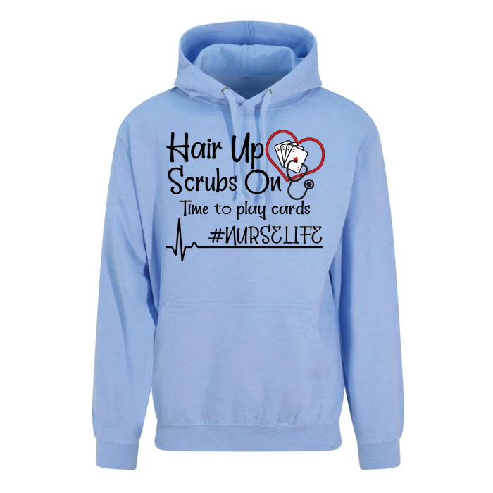 Hair Up Scrubs On Time to Play Cards Unisex Surf Hoodie