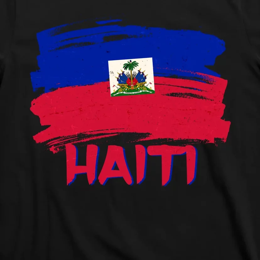 Haiti Distressed Painted Flag T-Shirt