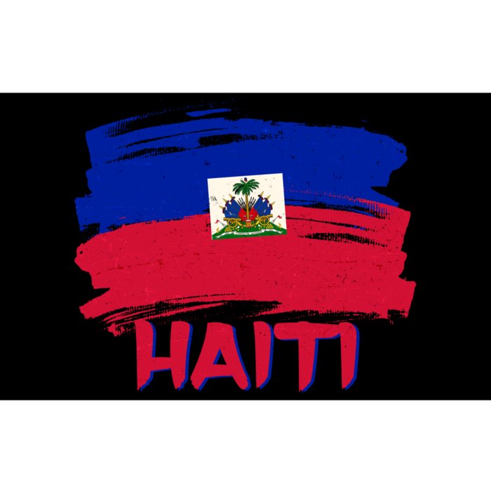 Haiti Distressed Painted Flag Bumper Sticker