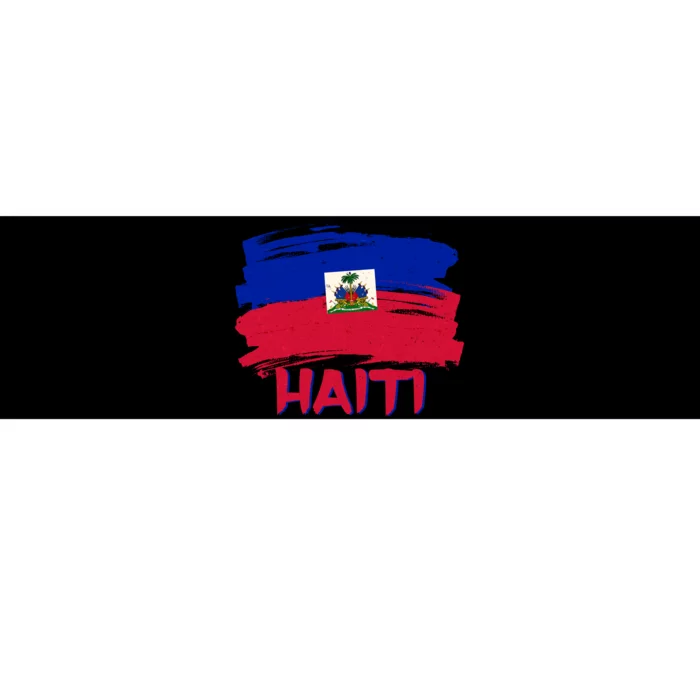 Haiti Distressed Painted Flag Bumper Sticker