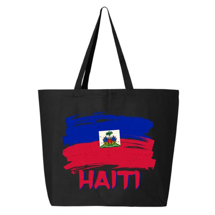 Haiti Distressed Painted Flag 25L Jumbo Tote