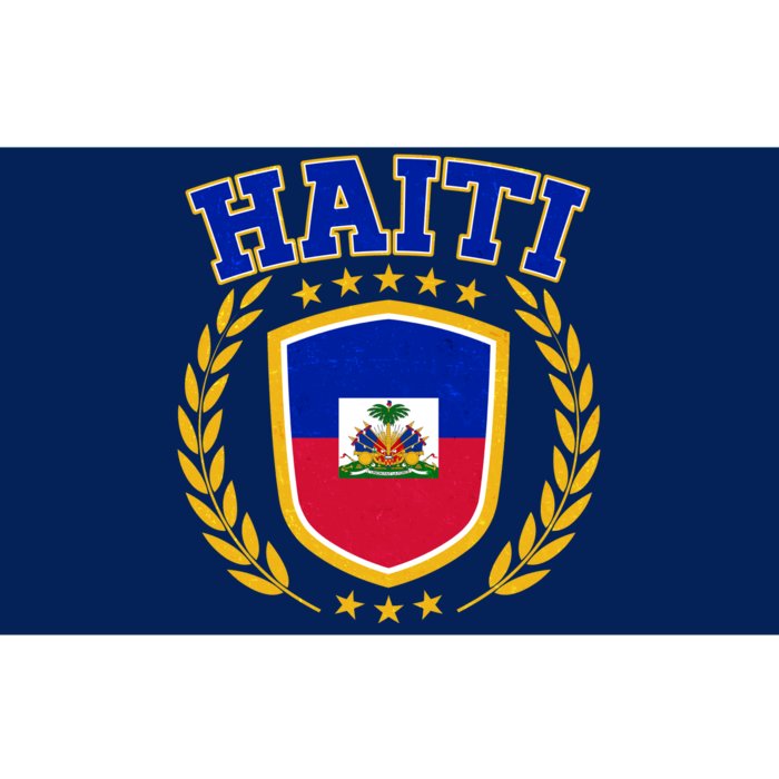 Haiti Flag Crest Shield Logo Bumper Sticker