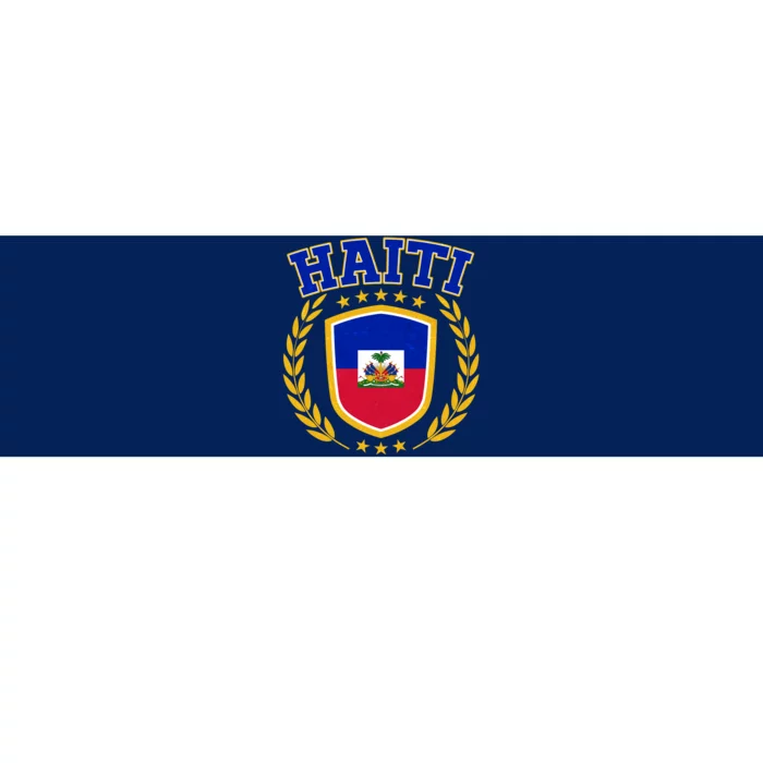 Haiti Flag Crest Shield Logo Bumper Sticker