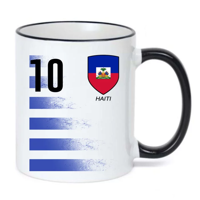 Haiti Football Soccer Futbol Jersey Black Color Changing Mug