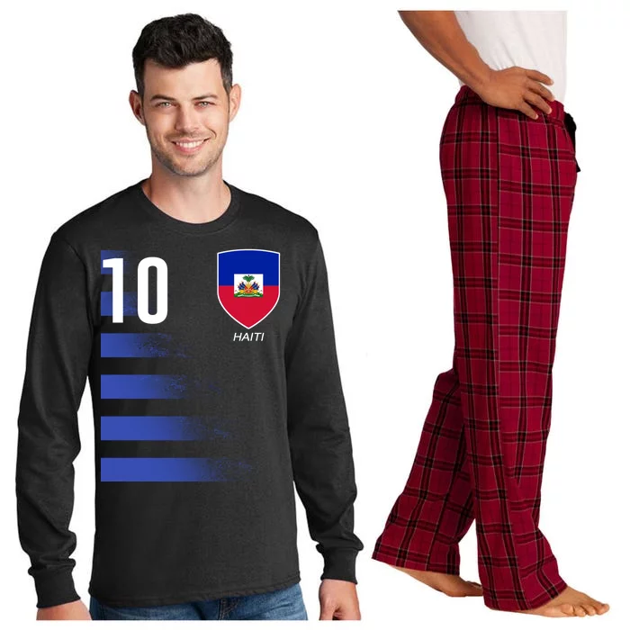 Haiti Football Soccer Futbol Jersey Long Sleeve Pajama Set