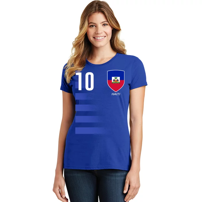 Haiti Football Soccer Futbol Jersey Women's T-Shirt