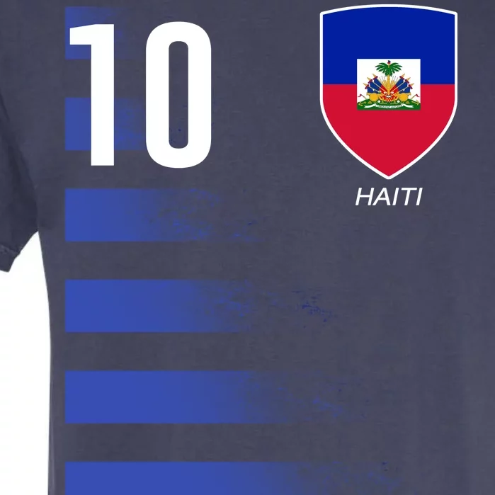 Haiti Football Soccer Futbol Jersey Garment-Dyed Heavyweight T-Shirt