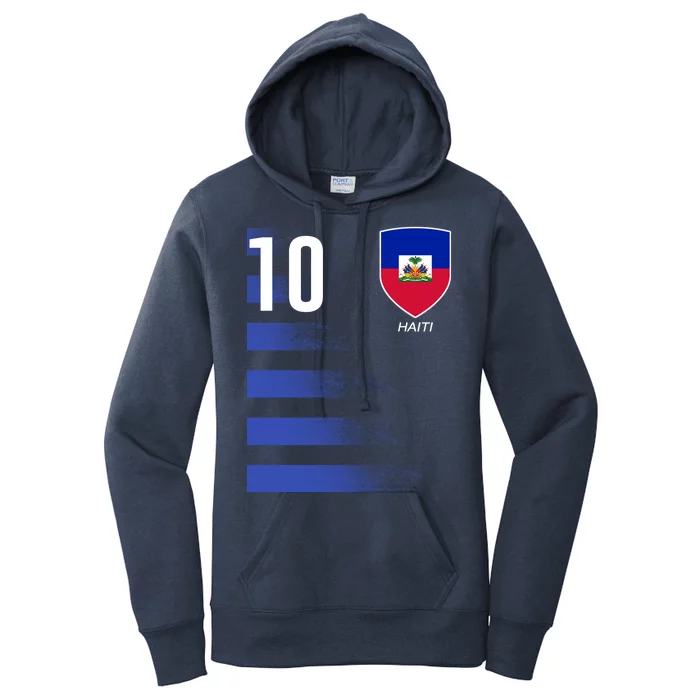 Haiti Football Soccer Futbol Jersey Women's Pullover Hoodie