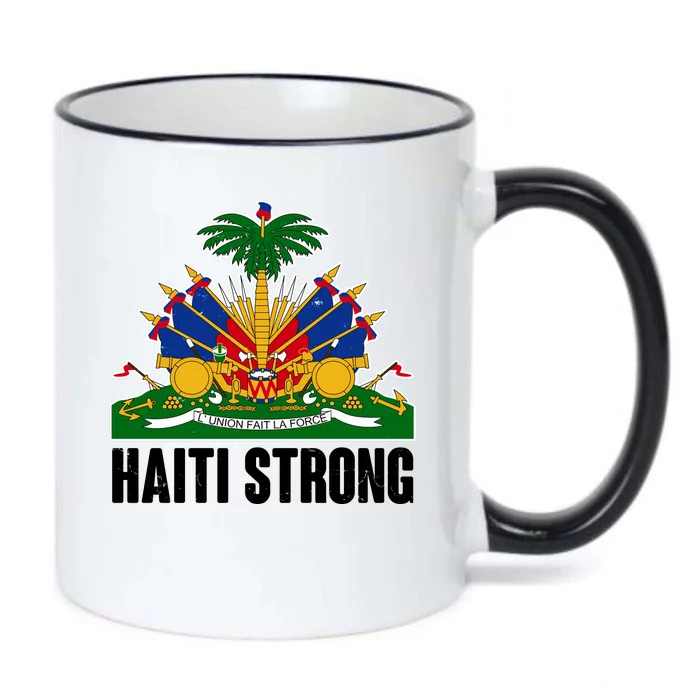 Haiti Strong Flag Symbol Logo Black Color Changing Mug