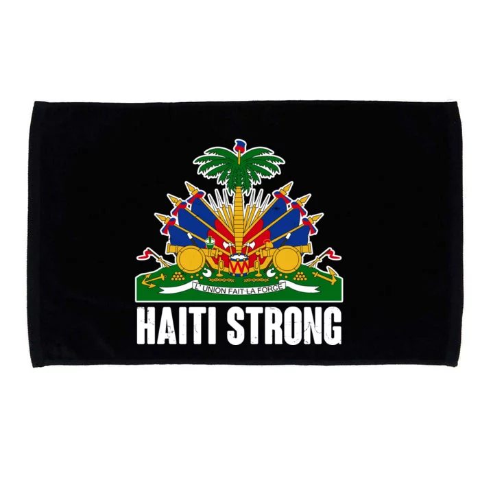 Haiti Strong Flag Symbol Logo Microfiber Hand Towel