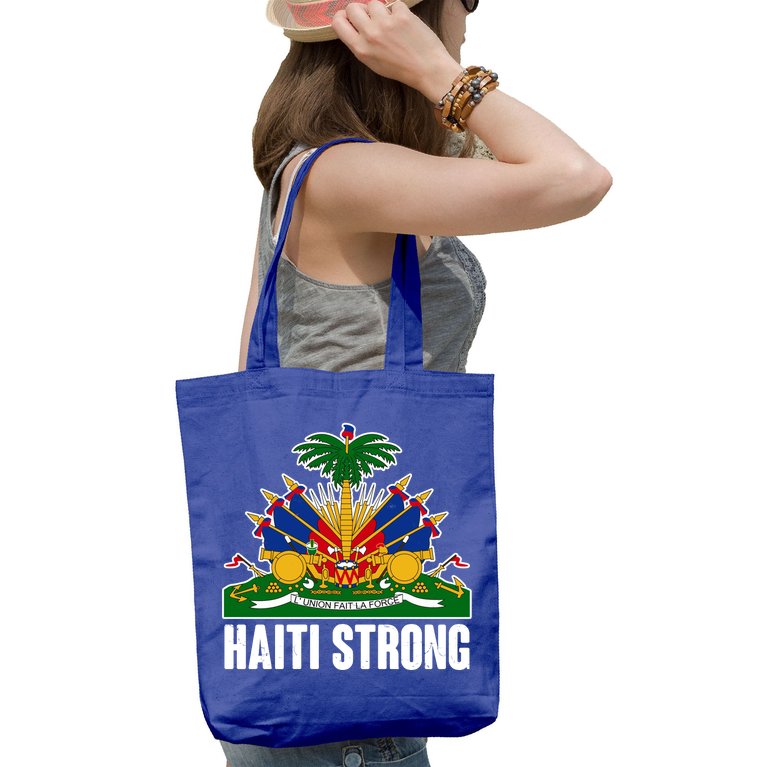 Haiti Strong Flag Symbol Logo Tote Bag