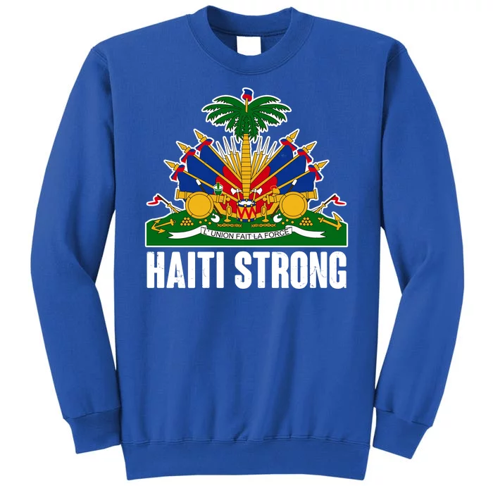 Haiti Strong Flag Symbol Logo Tall Sweatshirt