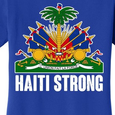 Haiti Strong Flag Symbol Logo Women's T-Shirt