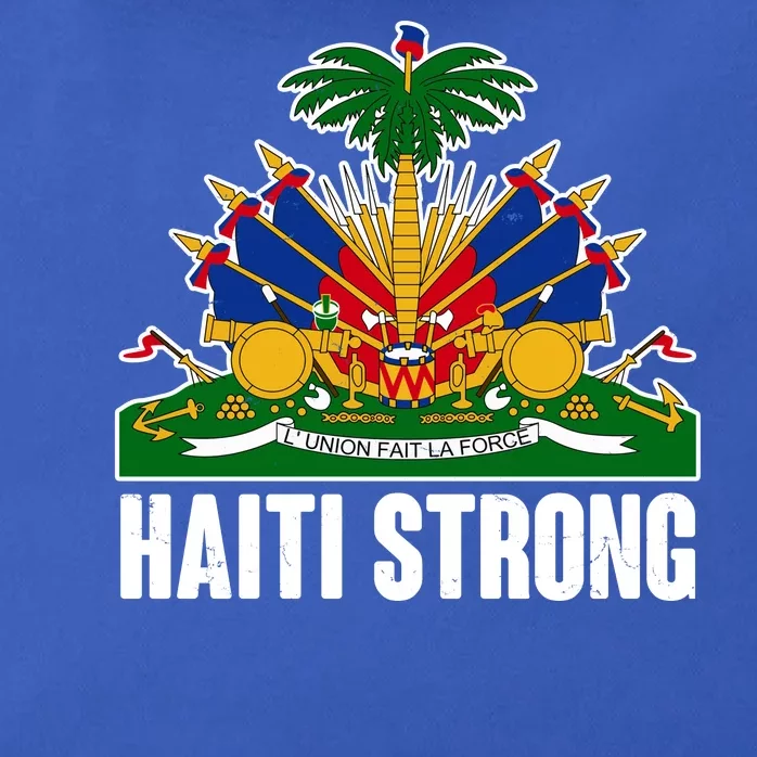 Haiti Strong Flag Symbol Logo Zip Tote Bag