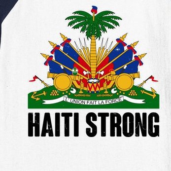 Haiti Strong Flag Symbol Logo Baseball Sleeve Shirt