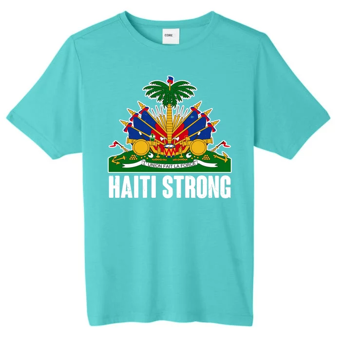 Haiti Strong Flag Symbol Logo ChromaSoft Performance T-Shirt