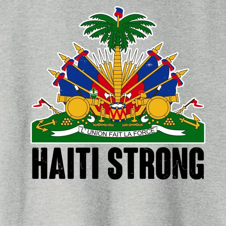 Haiti Strong Flag Symbol Logo Women's Crop Top Tee