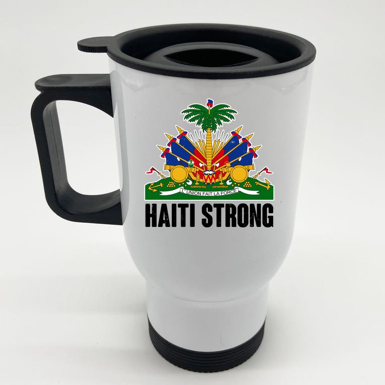 Haiti Strong Flag Symbol Logo Stainless Steel Travel Mug