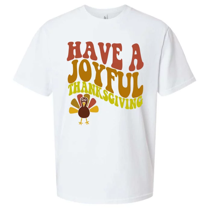 Have A Joyful Thanksgiving Cute Holiday Sueded Cloud Jersey T-Shirt