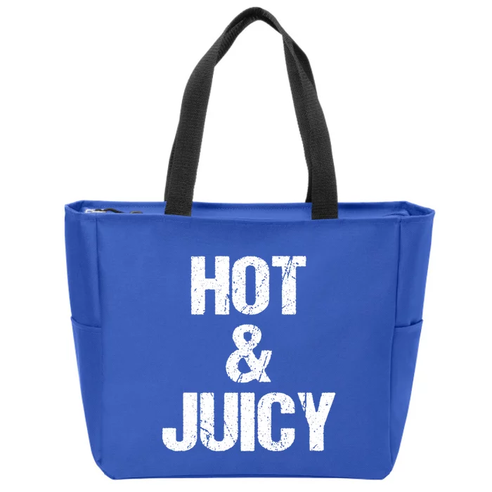 Hot And Juicy Bbq Grill Barbecue Gift Zip Tote Bag