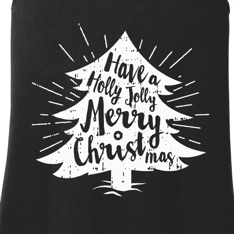 Have A Jolly Holly Christmas Pajama Cool Merry XMas Tree Ladies Essential Tank