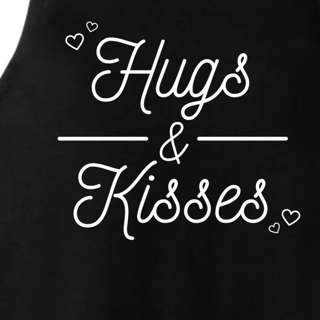 Hugs And Kisses Valentine Ladies Tri-Blend Wicking Tank