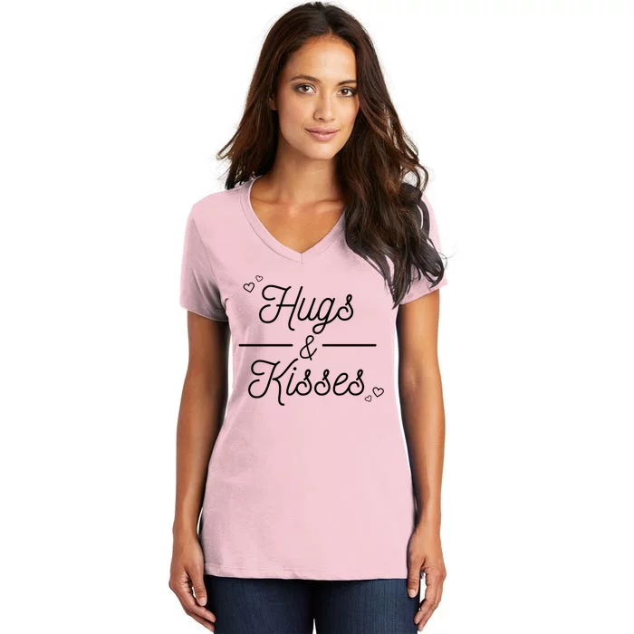 Hugs And Kisses Valentine Women's V-Neck T-Shirt