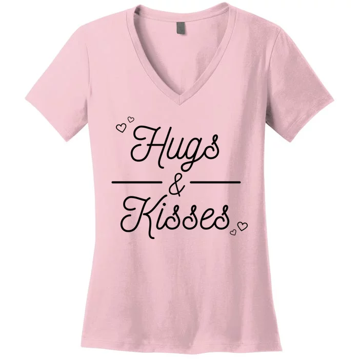 Hugs And Kisses Valentine Women's V-Neck T-Shirt