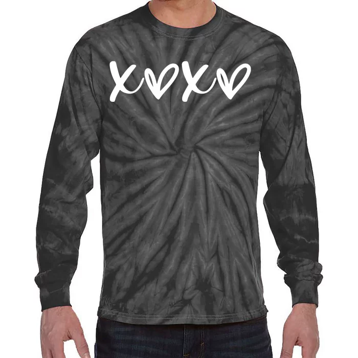 Hugs And Kisses Xoxo Tie-Dye Long Sleeve Shirt